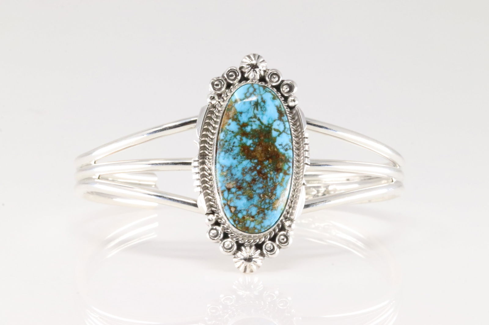 Native America Navajo Sterling Silver Turquoise Bracelet Cuff By Daniel Benally. (1 of 4)