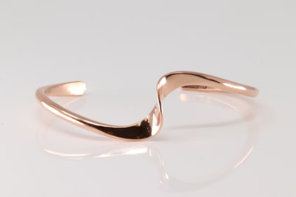 Native America Navajo Copper Bracelet Cuff By Gerald & Yolanda.