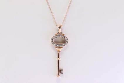 Diamond Key Pendant / Necklace