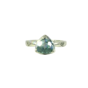 Trillion Gemstone & Diamond Ring 14Kt.