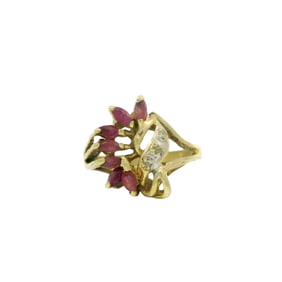 Ruby & Diamond Ring 14Kt.
