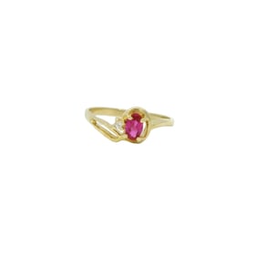 Ruby & Diamond Ring 14Kt.