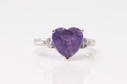 Heart-Shaped Amethyst Ring 14Kt.