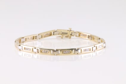 14kt Yellow Gold Diamond Bracelet