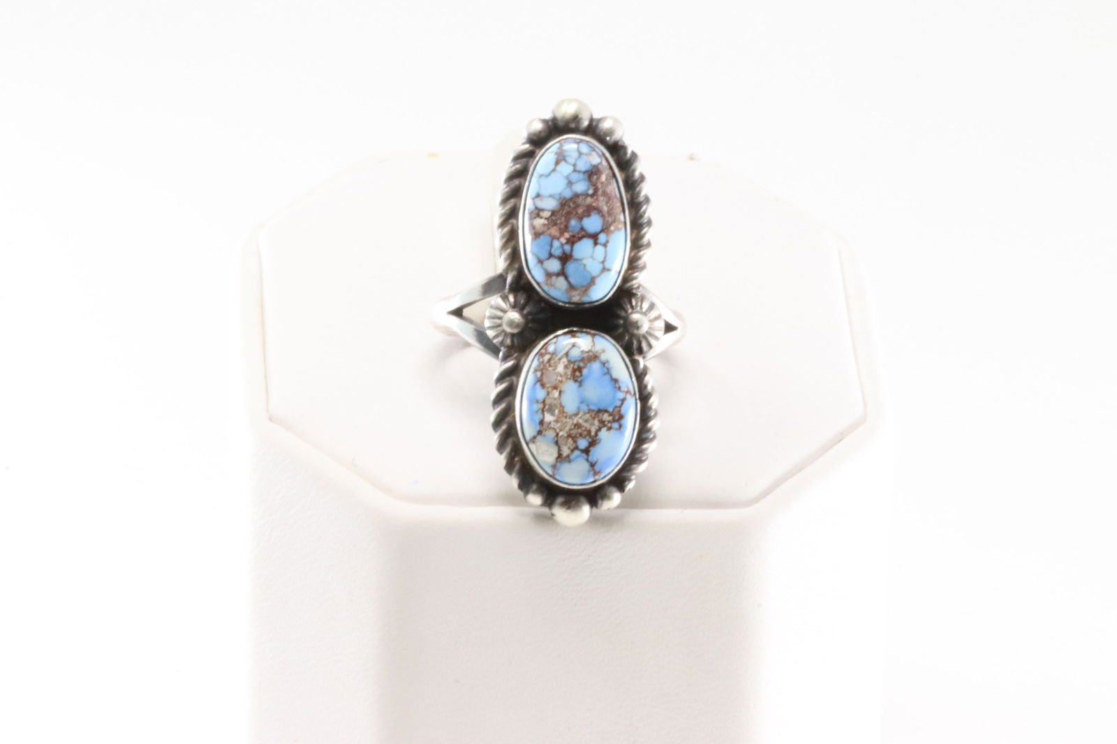 Native America Navajo Sterling Silver Golden Hill Turquoise Ring By Robert Shakey. (1 of 4)