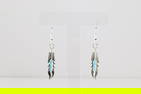 Native America Navajo Sterling Silver Turquoise Dangling Earring's.