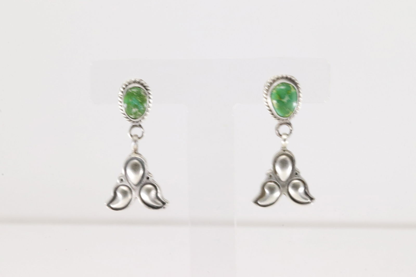 Native America Navajo Sterling Silver Sonora Gold Turquoise Post Earring's By Bobby Platero. (1 of 3)