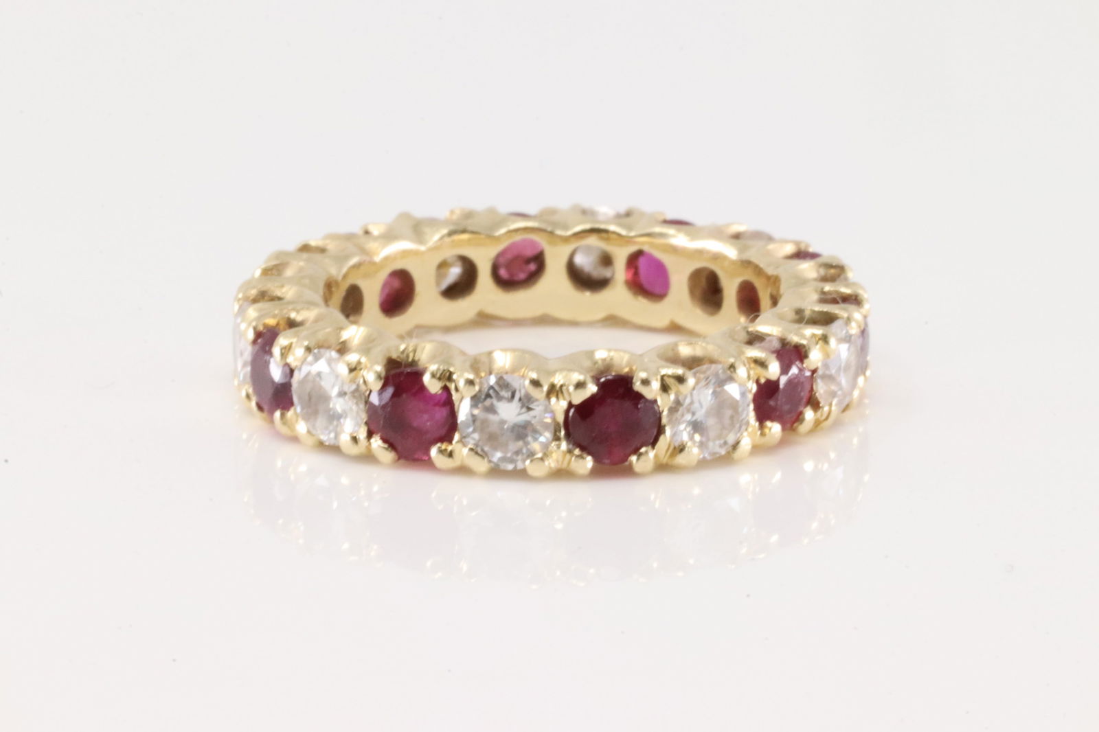 Eternity Ruby & Diamond Ring 14Kt. (1 of 4)