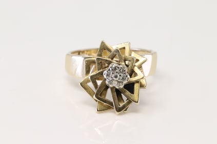 Spinnig Diamond Ring 14Kt.