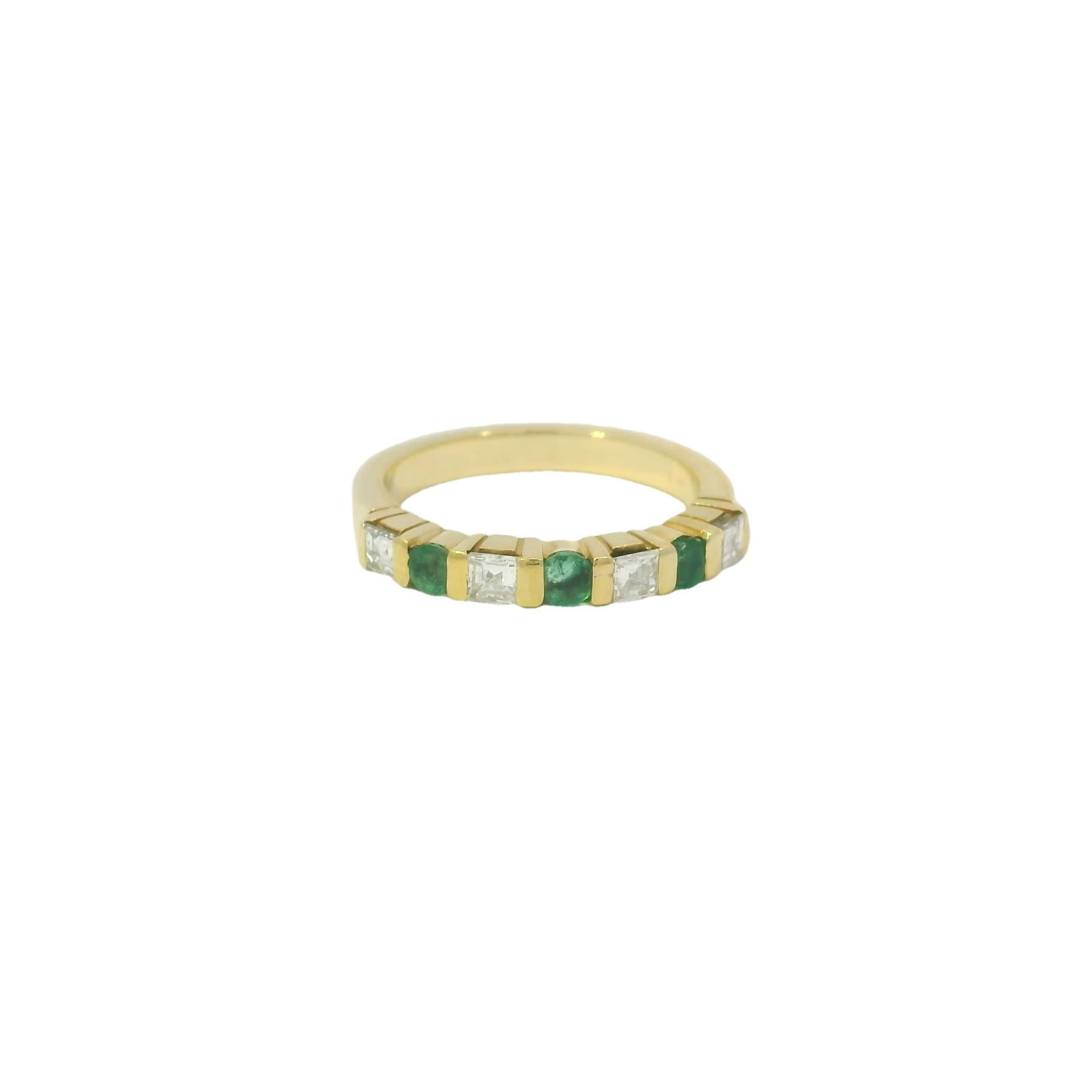 18KT Gold Emerald Diamond Ring (1 of 4)
