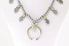 Native America Navajo Sterling Silver Palomino Turquoise Necklace & Earring's Set By Bobby Platero.