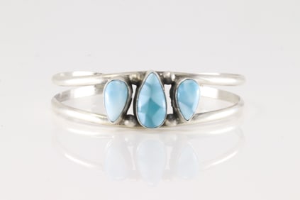 Native America Navajo Sterling Silver Golden Hill Turquoise Bracelet Cuff By A.L.