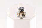 Native America Zuni Sterling Silver Multi-Color Stone Owl Ring By Regina Kallestewa.