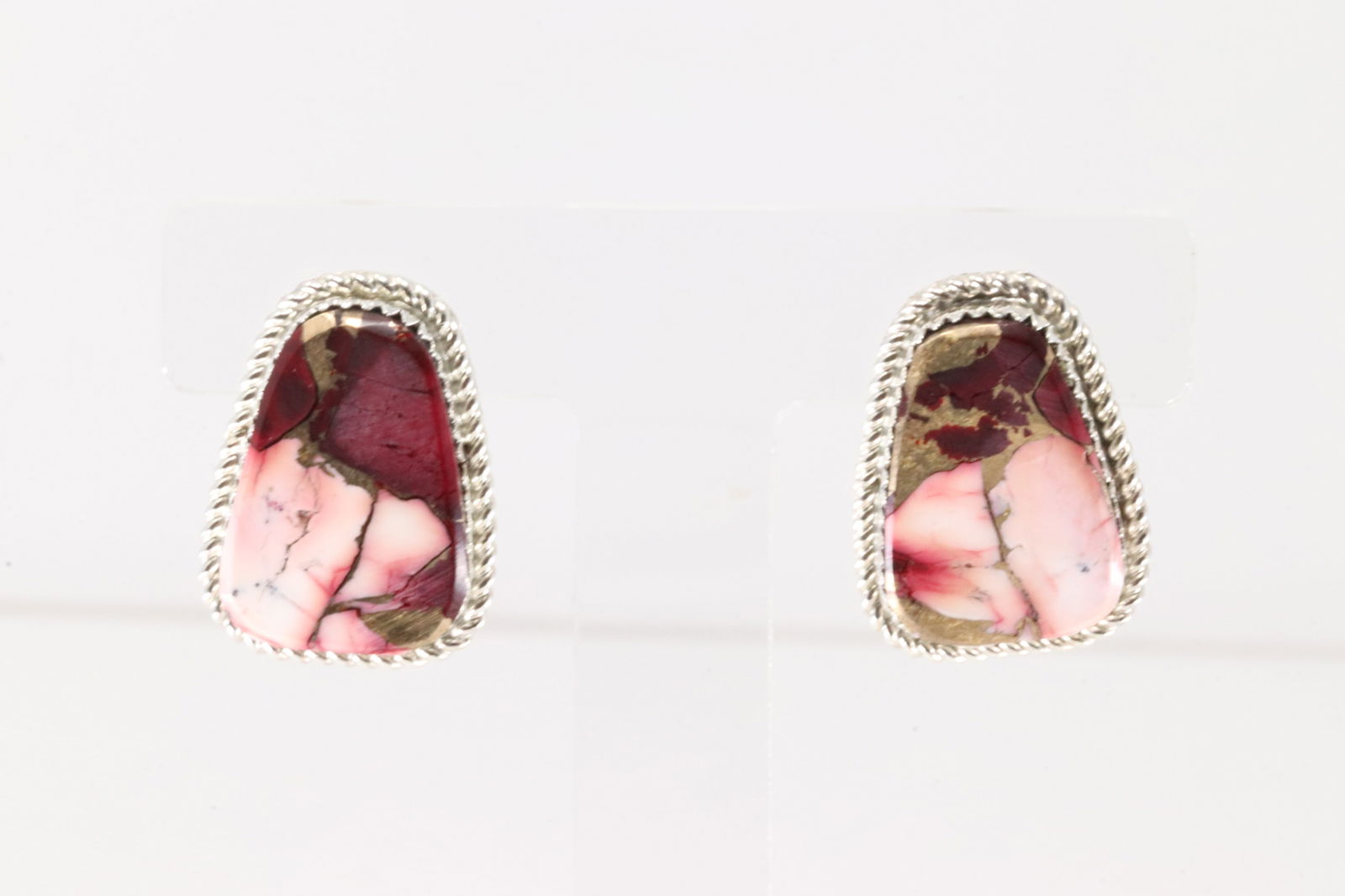 Native America Navajo Sterling Silver Dahlia Rose Post Earring's By Gabi Jim. (1 of 4)