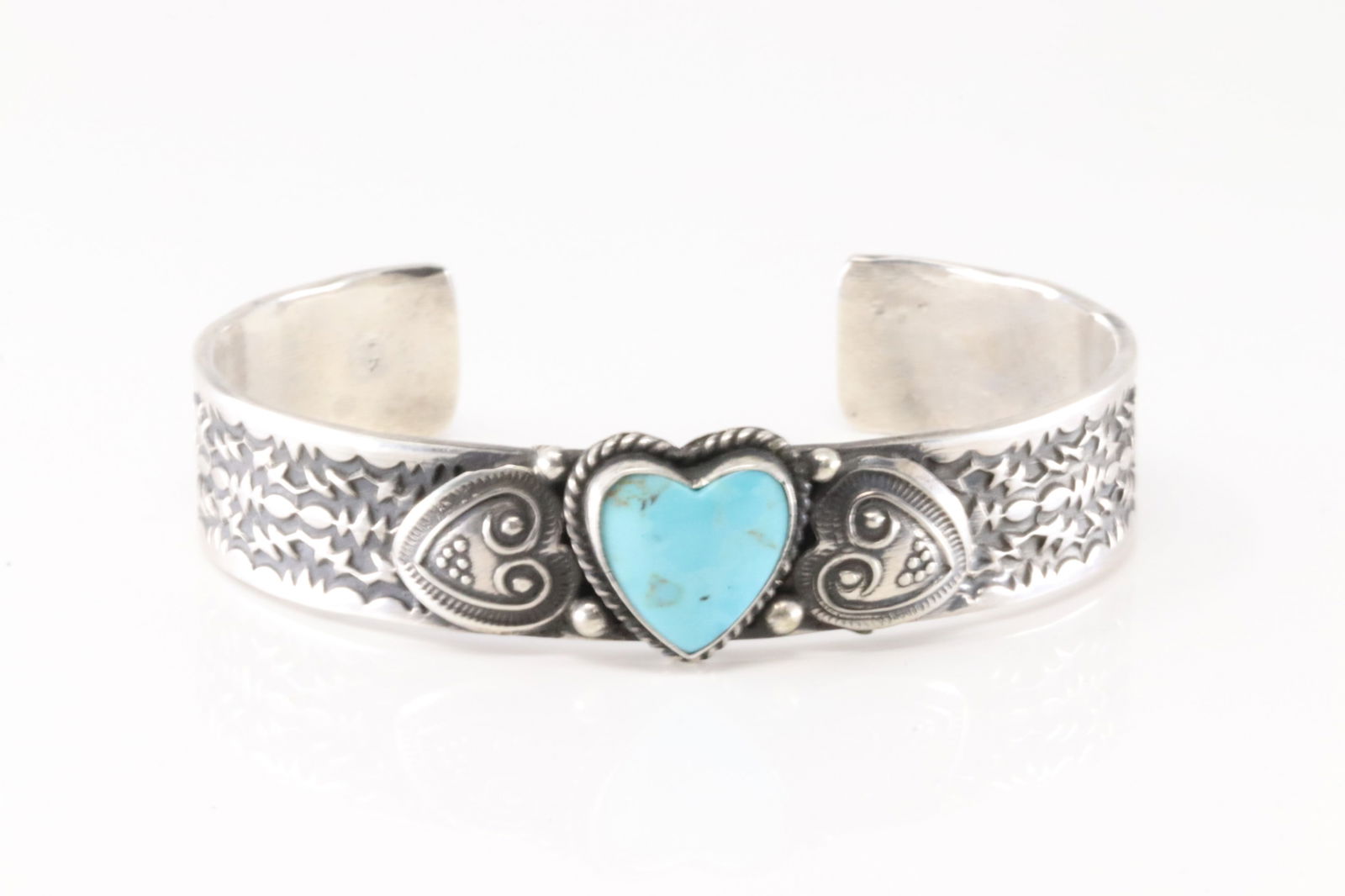 Native America Navajo Sterling Silver Turquoise Bracelet Cuff By Sunshine Reeves. (1 of 4)