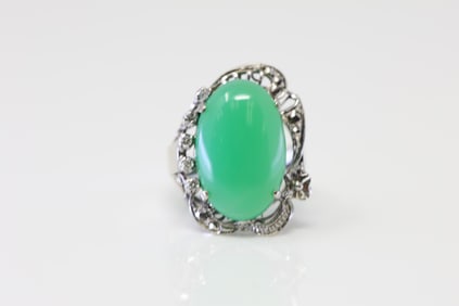 Jade & Diamond Ring