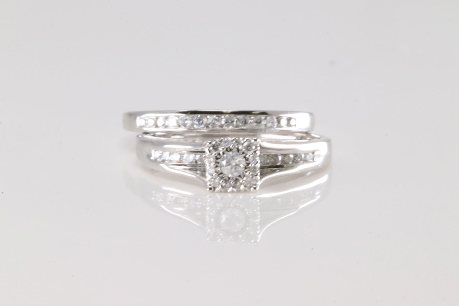 Engagement & Wedding Diamond Set Ring 14Kt. (1 of 5)