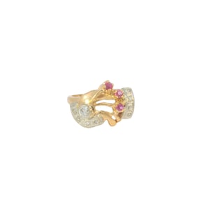 14Kt Rose Gold and Ruby Gemstone Ring