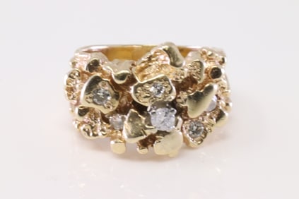 Nugget Diamond Ring 14Kt.