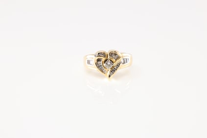 Heart Diamond Ring 14Kt.