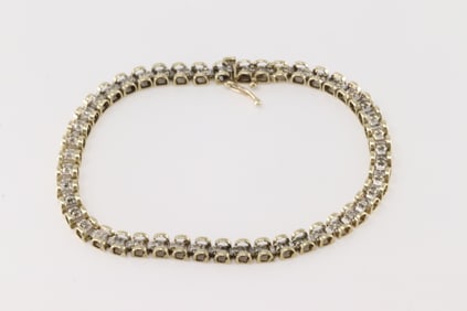 Tennis Diamond Bracelet 14Kt.