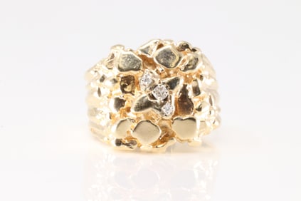 Diamond Nugget Ring 14Kt.
