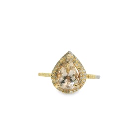 Morganite & Diamond Ring 10Kt.
