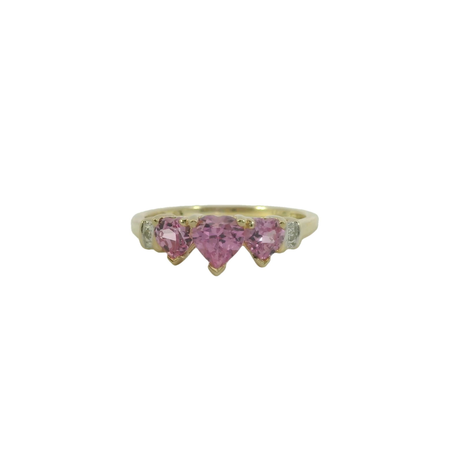 Pink Topaz & Diamond Ring 10Kt. (1 of 4)