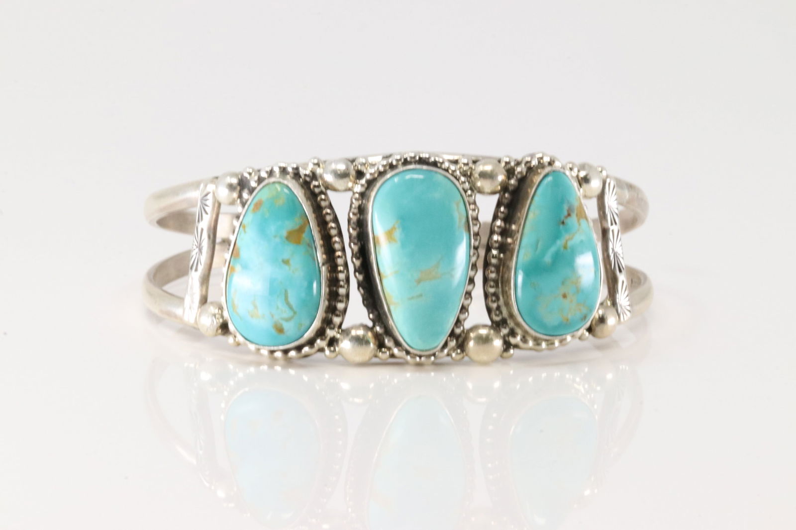 Native America Navajo Sterling Silver Royston Turquoise Bracelet Cuff By Shelia Becenti. (1 of 4)