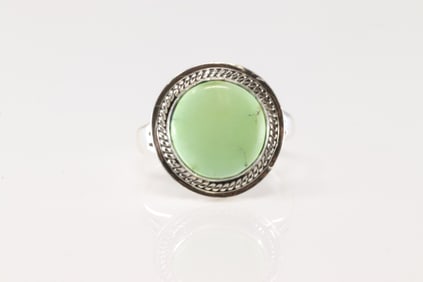 Native America Navajo Sterling Silver Turquoise Ring By Daniel Benally.