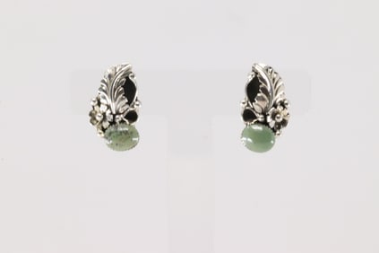 Native America Navajo Sterling Silver Turquoise Post Earring's By Gilbert Smith.
