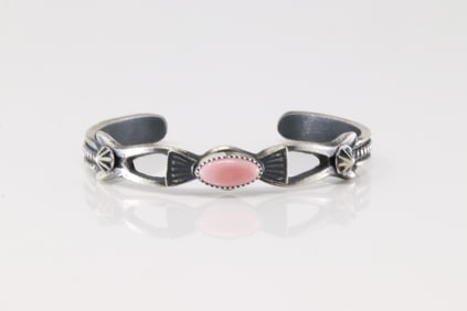 Native America Navajo Sterling Silver Leaf Post Earring's By Darrell Morgan.