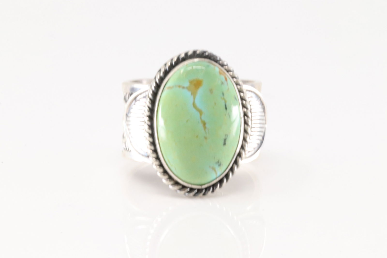 Native America Navajo Sterling Silver Turquoise Ring By Sunshine Reeves. (1 of 4)