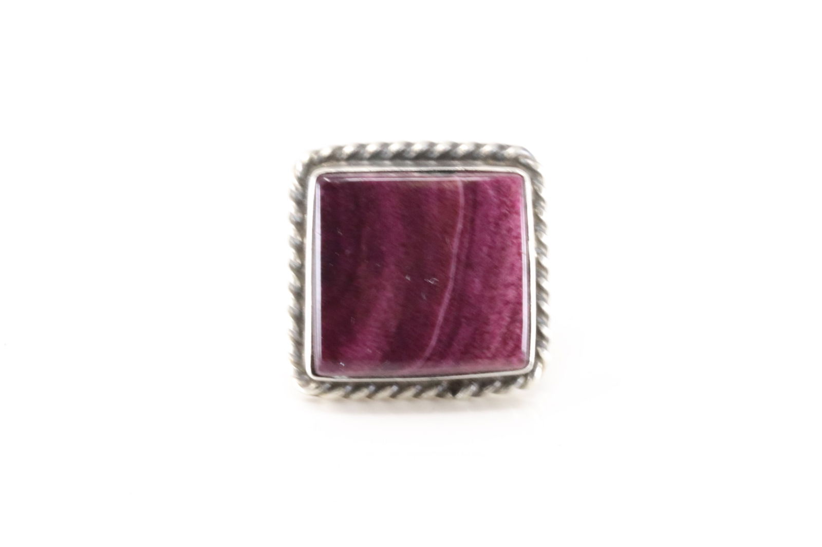 Native America Navajo Sterling Silver Purple Spiny Oyster Ring By A.L. (1 of 4)