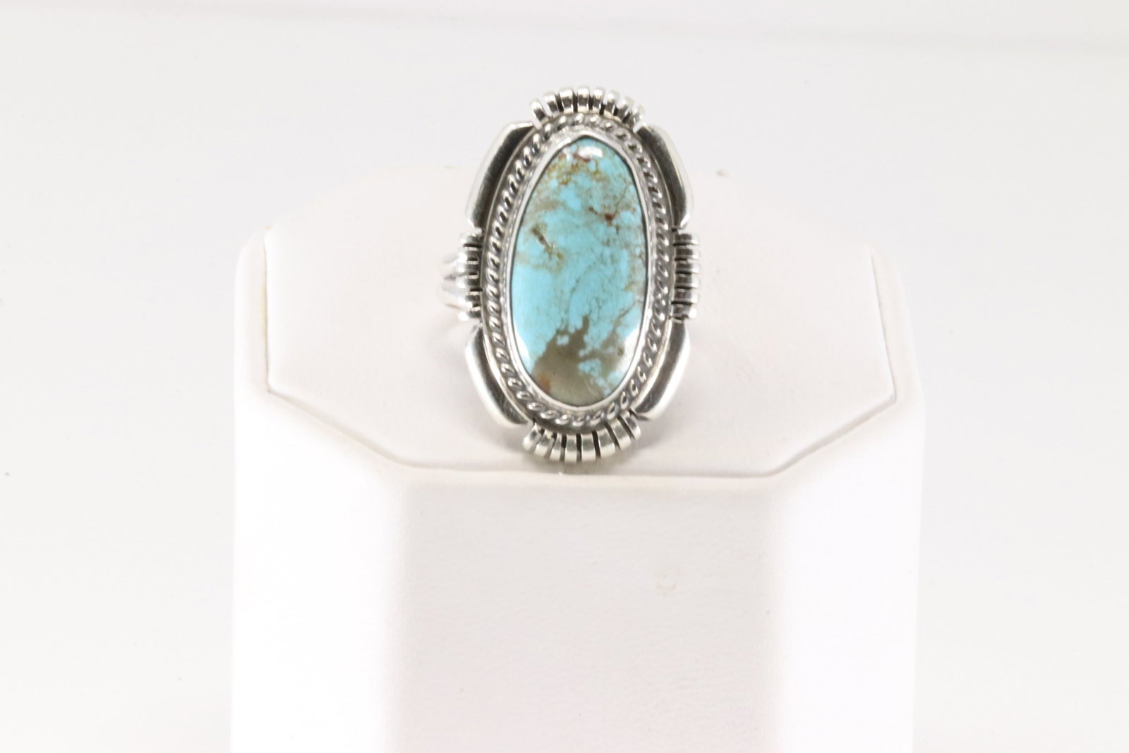 Native America Navajo Sterling Silver Turquoise Ring By Jason B.: This is a Native America Navajo Sterling Silver Turquoise Ring By Jason B. Ring size: 9.00.