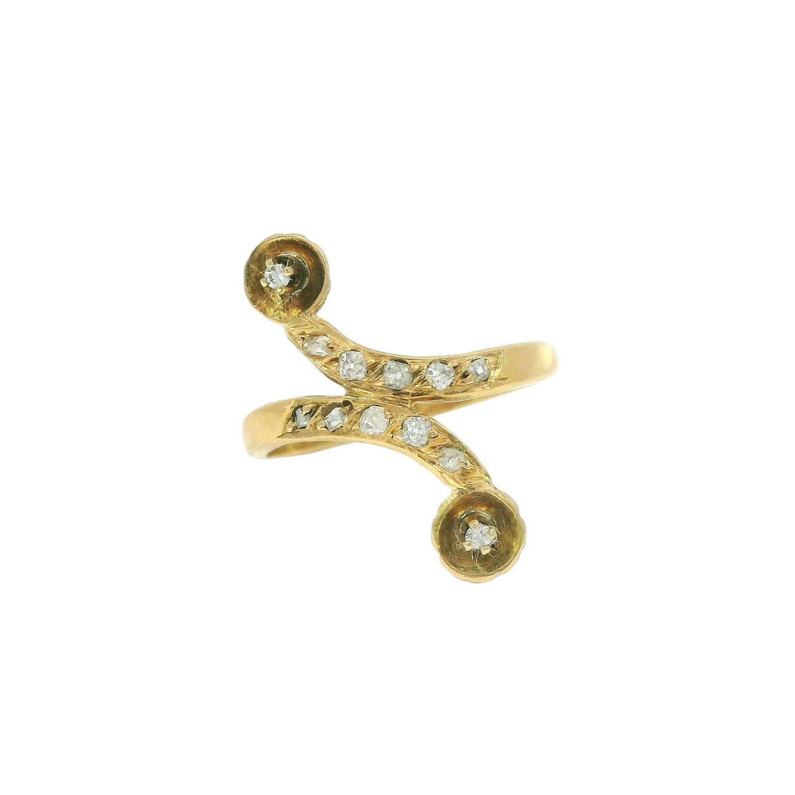 14KT Gold Ring with Diamonds (1 of 4)