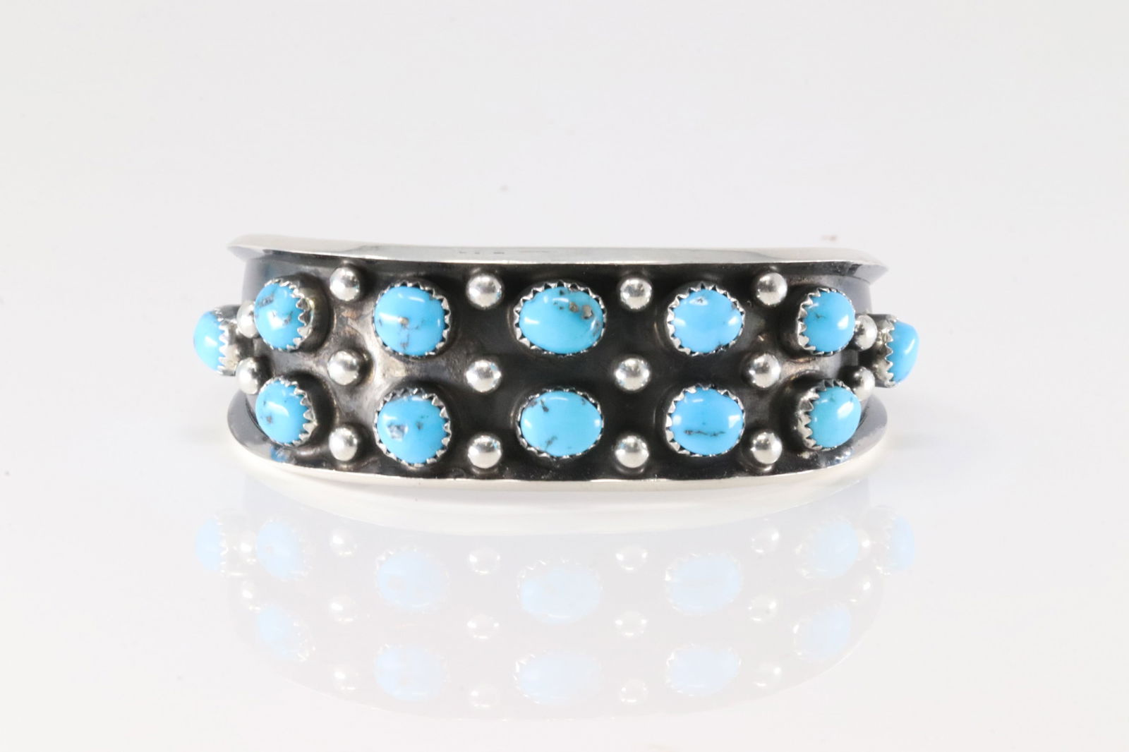 Native America Navajo Sterling Silver Turquoise Bracelet Cuff By Paul Largo. (1 of 4)