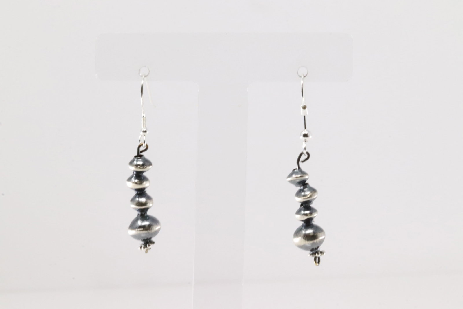 Native America Navajo Sterling Silver Turquoise Conch Post Earring's By Joan Begay.: This is a Native America Navajo Sterling Silver Turquoise Conch Post Earring's By Joan Begay.