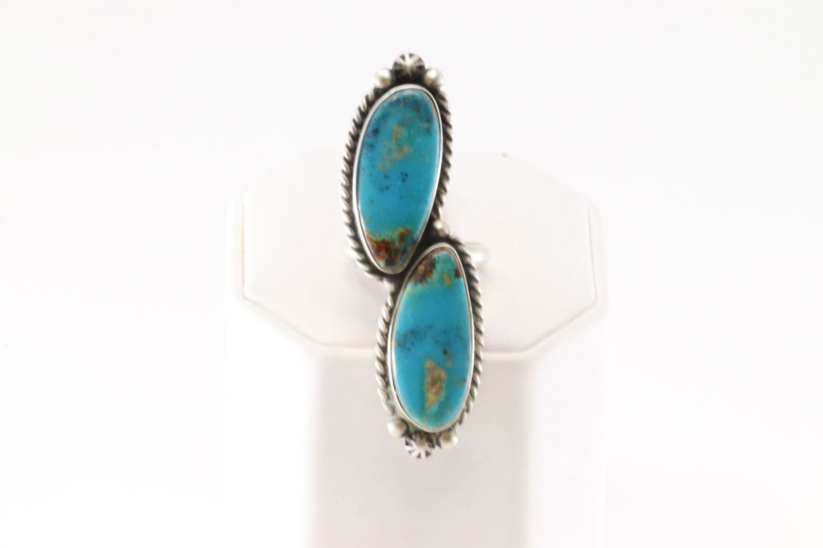 Native America Navajo Sterling Silver Turquoise Ring By Eugene Belone. (1 of 4)