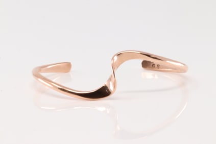 Native America Navajo Copper Bracelet Cuff By Gerald & Yolanda Skeets.