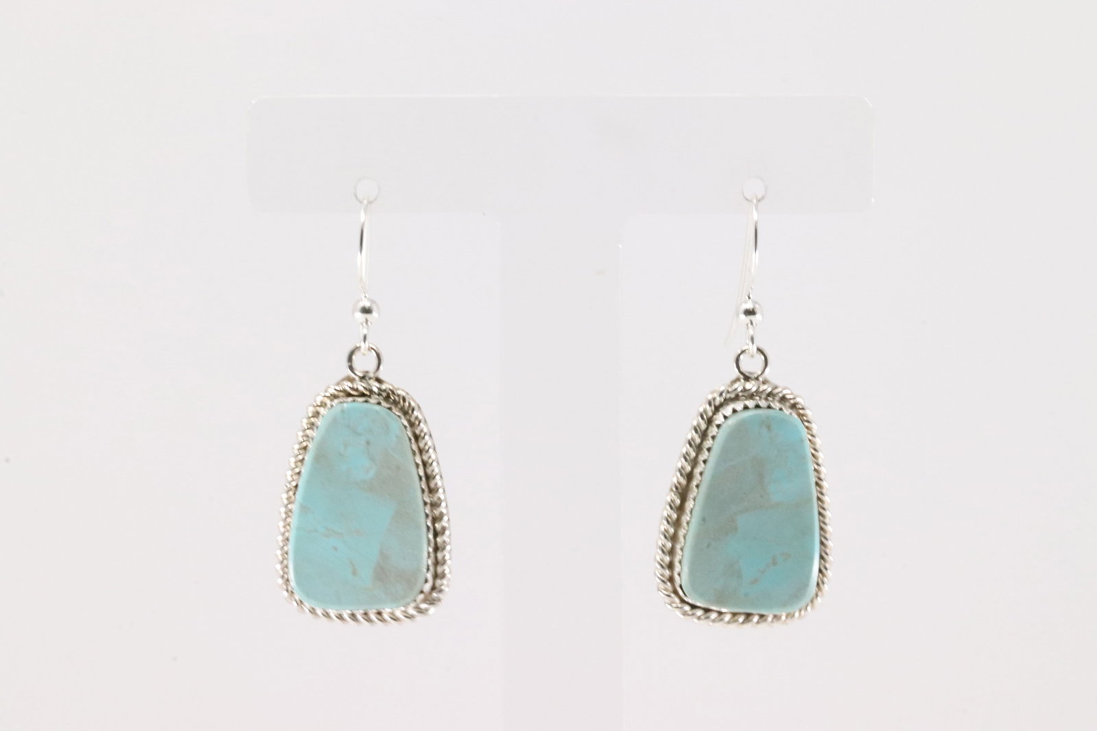 Native America Navajo Sterling Silver Turquoise Dangling Earring's By Gabi Jim.: This is a Native America Navajo Sterling Silver Turquoise Dangling Earring's By Gabi Jim.