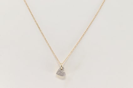 Diamond Heart Pendant / Necklace 14Kt.
