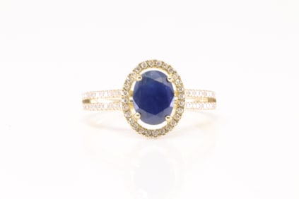Sapphire & Diamond Ring 10Kt.