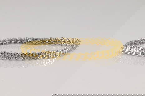Diamond Tennis Bracelet 14Kt.: 14Kt Yellow Godl Diamond Tennis Bracelet. This Elegant Tennis Bracelet has 47 Sparkling Diamonds. Diamonds weight approx: 1.00 ctw Bracelet length: 8.00" Total weight: 9.30 Grams.