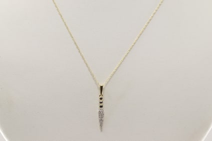 Sapphire & Diamond Pendant / Necklace 10Kt.