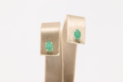 Emerald Stud Earring 14Kt.