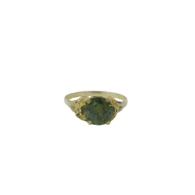 14Kt Green Gemstone Ring