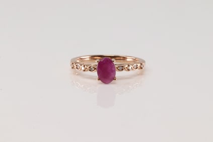 Ruby & Diamond Ring 10Kt.