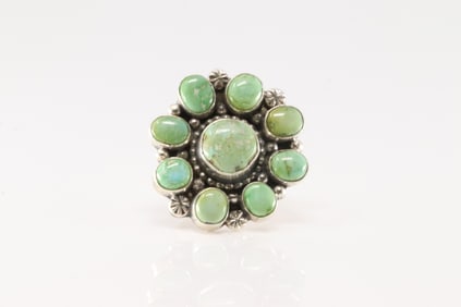Native America Navajo Sterling Silver Palomino Ring Flower Ring By S.