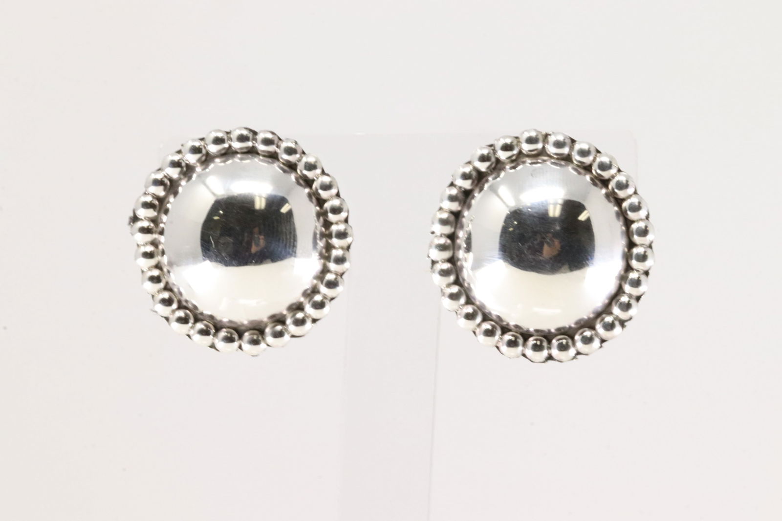 Native America Navajo Sterling Silver Solid Post Earring's By Lorraine Chee. (1 of 3)